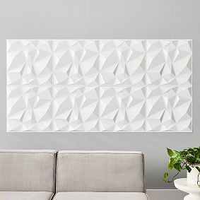 Dimensional Geometric Wall Tiles, Set of 8