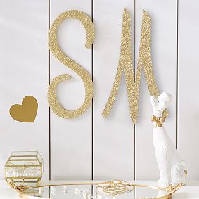 Glitter Wood Letters