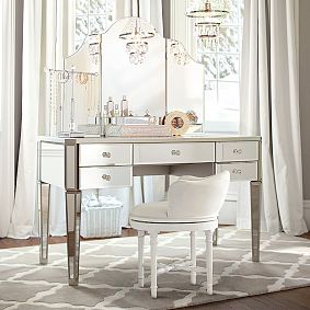 Zoe Desk &amp; Vanity Hutch (49"w x 23"d)