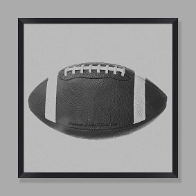Football Framed Art, 28"x28"