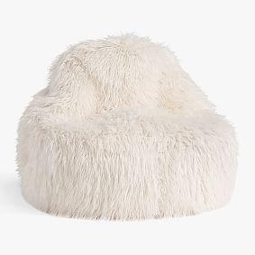 Furlicious Faux-Fur Ivory Leanback Lounger