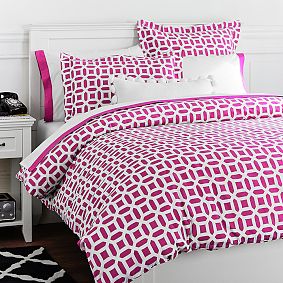 Peyton Duvet Cover, Pink Magenta