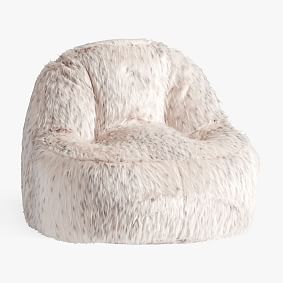 Snow Cat Faux-Fur Leanback Lounger