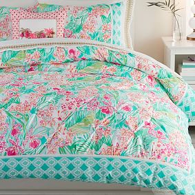 Lilly Pulitzer Orchid Border Duvet Cover