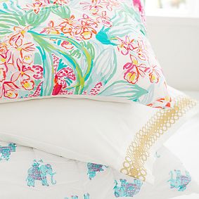 Lilly Pulitzer Orchid Border Duvet Cover