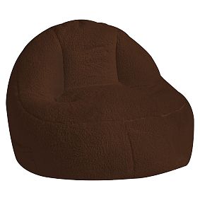 Chocolate Sherpa Faux-Fur Leanback Lounger