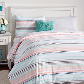 Vintage Stripe Duvet Cover &amp; Standard Sham