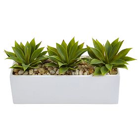 Faux Potted Agave Succulant