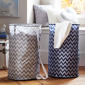 Duffle Hamper with Crossbody Strap, Zig Zag