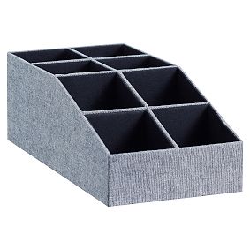 Eight Compartment Fabric Organizer, Chambray