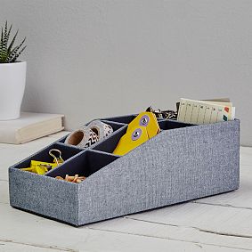 Eight Compartment Fabric Organizer, Chambray