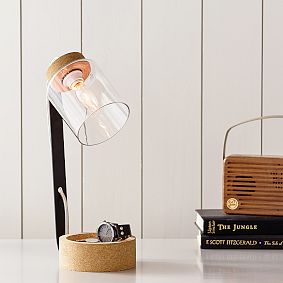 Cork and Glass Task Lamp