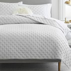 west elm x pbdorm Square Stitch Quilt