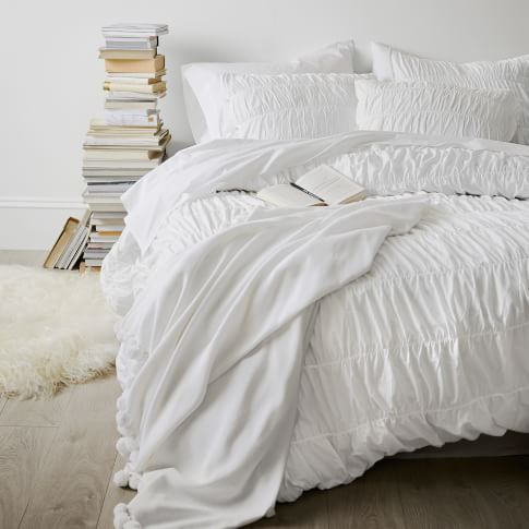 White Ruched Bedroom