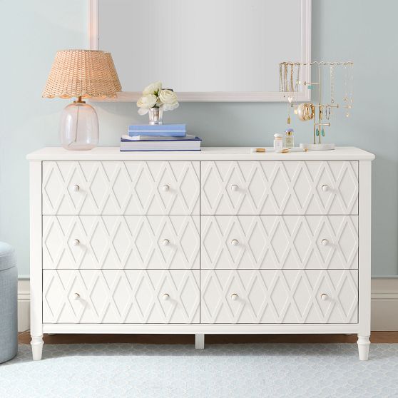 modern dresser white Gyfimoie 9 Drawer with Power Outlet, Dresser with LED Light size drawers with hidden drawer handles that provide suitable storage space for your clothes or other items and run on a smooth slide Dresser 6 Drawer - Dark