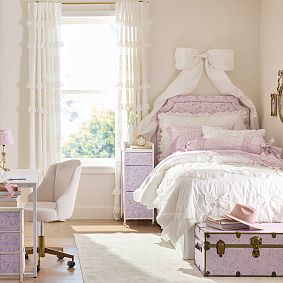 LoveShackFancy Winsor Rose Viola Standard Dorm Trunk (32")