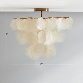 Large Capiz Flush Mount (18")