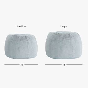 Large Faux Fur Quarry Bean Bag Chair Slipcover Only