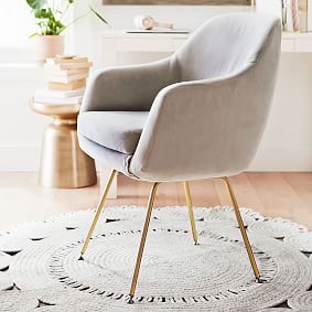 Open Box:  Performance Everyday Velvet Baylor Stationary Desk Chair - Gray