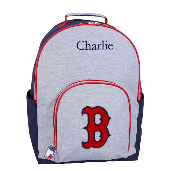 boston red sox leather backpack "B" Pro Waxed Canvas This stylish backpack features two medallions with crisp Boston Red Sox graphics New Era Boston Red Sox