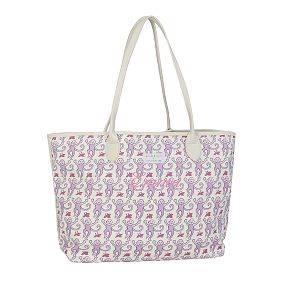 Roller Rabbit Lavender Monkey Tote Bag