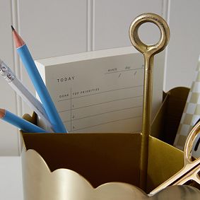 Gold Scallop Rotating Organizer
