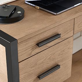 Kearny Smart Storage Desk &amp; Cubby and Cabinet Bookcase Set (106")