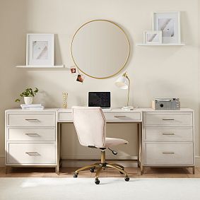 Blaire Writing Desk &amp; Drawer Storage Set (90")