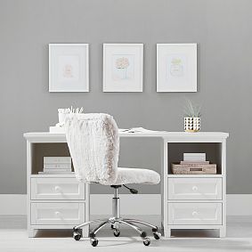 Beadboard Smart Double Cubby Desk