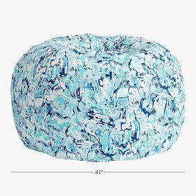 Large Lilly Pulitzer Bean Bag Chair, Elephant Appeal