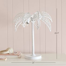 Palm Tree Rattan Table Lamp (22.5")
