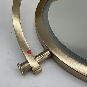 Open Box: Scallop Light Up Vanity Desktop Mirror - Brushed Gold
