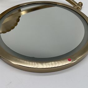 Open Box: Scallop Light Up Vanity Desktop Mirror - Brushed Gold