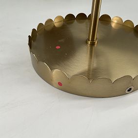 Open Box: Scallop Light Up Vanity Desktop Mirror - Brushed Gold