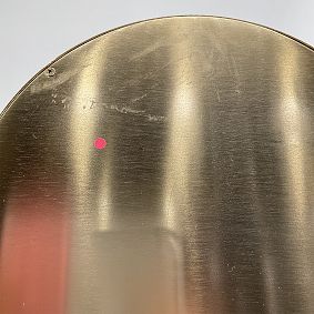 Open Box: Scallop Light Up Vanity Desktop Mirror - Brushed Gold