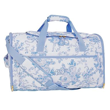 Gear-Up LoveShackFancy Blue Damask Travel Backpack Duffle