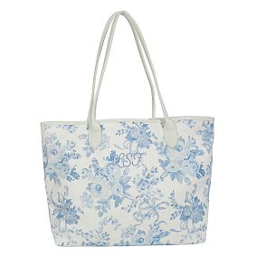 LoveShackFancy Blue Damask Tote Bag