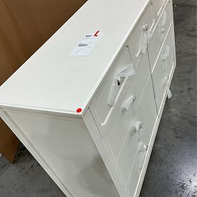 Open Box: Auburn 9-Drawer Grand Dresser (64"W x 19"D) - Simply White, Gold