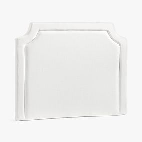 Open Box: Auburn Tufted No Nails Dorm Headboard, Twin - Performance Linen Blend White
