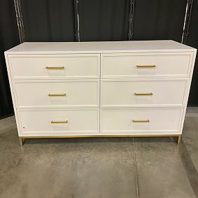 Open Box: Blaire 6-Drawer Wide Dresser (56"W x 19"D) - Simply White