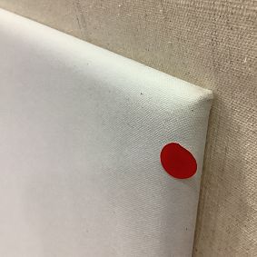 Open Box: Full Length No Nails Frameless Linen Pinboard (18"x50") - Linen