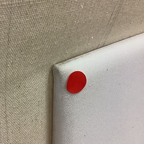 Open Box: Full Length No Nails Frameless Linen Pinboard (18"x50") - Linen