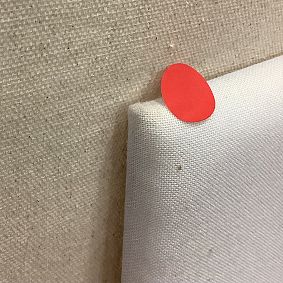 Open Box: Full Length No Nails Frameless Linen Pinboard (18"x50") - Linen