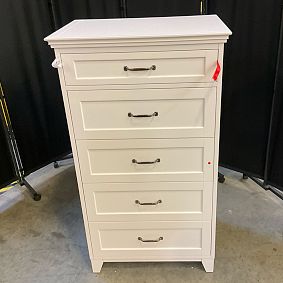 Open Box: Hampton Tall Chest of Drawers (28"W x 19"D) - Simply White