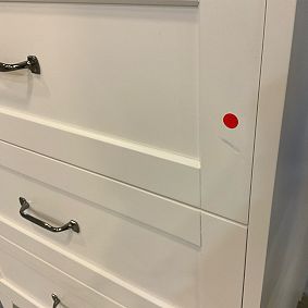 Open Box: Hampton Tall Chest of Drawers (28"W x 19"D) - Simply White