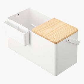 Open Box: Makeup Organizer with Mirror - White