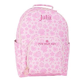 Gear-Up Pink Palm Puff Backpack, Large