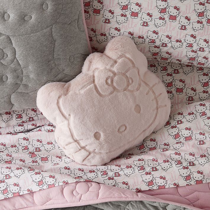 Hello Kitty® Magical Faux Fur Pillow | Pottery Barn Teen display picture 1