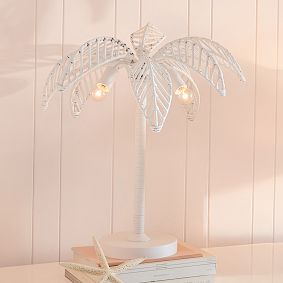 Palm Tree Rattan Table Lamp (22.5")