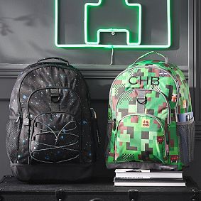 Gear-Up Minecraft Camo Backpack, Lunch and  Water Bottle Bundle, Set of 3